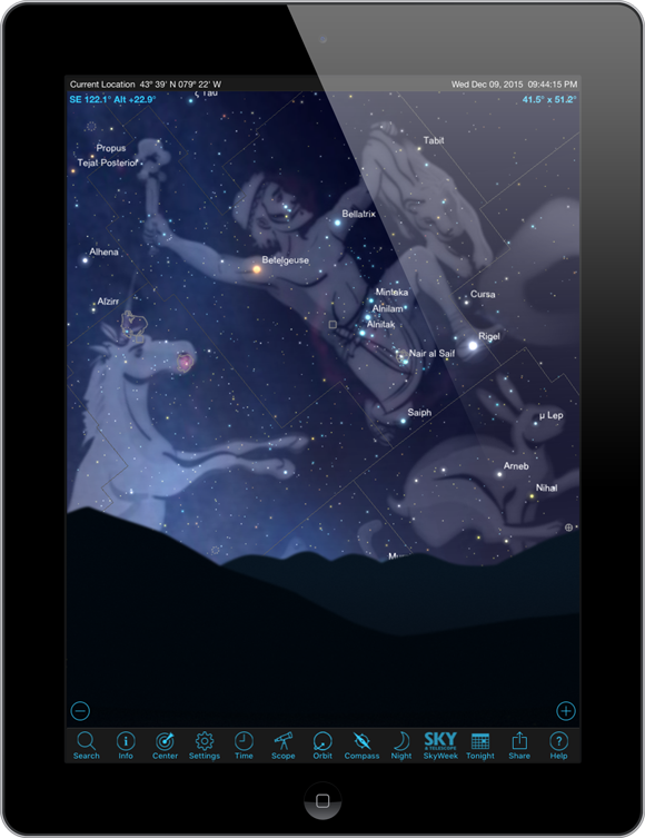 Telescope with ipad store interface