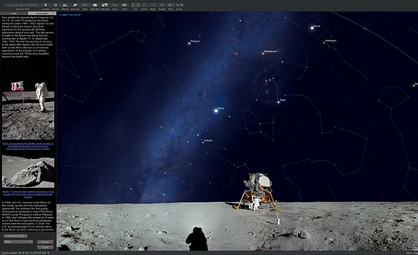 SkySafari 5 OpenGL Graphics Modelling Screenshot